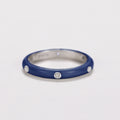 Enamel Inlay Band With Clear Accent In Eleven Colors view 10