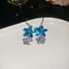 Blue Flower Earrings