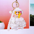 Pearl Ballgown Doll Keychains in Black White and Assorted Colors view 3