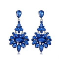 Gold Tone Champagne Cluster Chandelier Tassel Crystal Three Designs Metal Dangle Earrings view 6