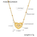 Gold Dual Heart Link Choker And Filigree Heart Necklace view 7