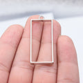 Tall Rectangle Open Frame Pendants in Four Metal Finishes view 6