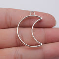 Open Crescent Moon Resin Frame Charms in 4 Finishes for Jewelry Making view 7