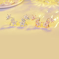 Double Flower Wrap Stud Earrings Rose Gold White Gold view 4