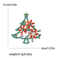 Crystal Christmas Tree Brooch With Star And Ribbon Details view 6