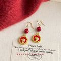 Festive Red Snake Carp Fu Fortune Charm Earrings Nine Styles view 10