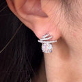 Crystal Meteor Stud Earrings in Gold and Silver Tone Finishes view 1