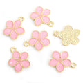 Enamel-Look Gold Silver Cherry Blossom Alloy Charms in 12 Styles view 8