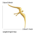 Sleek Swallow Brooch In Gold And Silver Tone Finishes view 6