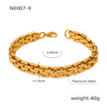 Watch Band Style Link Bracelet Gold Steel Or Black 20cm view 9