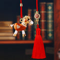 Heart Detail Horse Keychains and Tassel Car Hanging Ornaments view 2