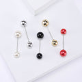 Double Ball Stick Pin Set Five Colors Mixed Finishes view 4
