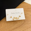 Rhinestone Horse Gourd Crystal Stud Earring Six Piece Sets view 7