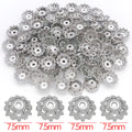 Six Pattern Metal Bead Caps in Three Finishes Jewelry Findings view 11