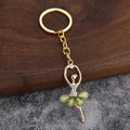 Gold-Tone Ballerina Keychain With Faceted Bead Tutu, 7 Colors view 2