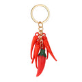 Rabbit Carrot and Chili Pepper Novelty Split Ring Keychains view 5