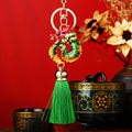Enamel Coiled Chinese Dragon Tassel Keychains in Ten Colors plus Assorted view 2
