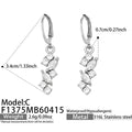 Crystal Leaf Cluster Hoop Earrings in Gold and Silver Tone view 11