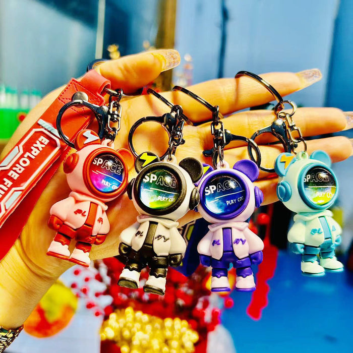 Space Bear Astronaut Keychain Explore Future Strap