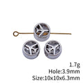 Airplane Large Hole Bead in Antique Silver Metal Finish view 3