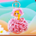 Gold Mesh Ballgown Doll Keychains in Five Dress Colors view 6