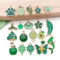 Green Four-Leaf Clover and Mushroom Metal Charms with 79 Listed Options view 3