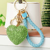 Green Crystal-Heart Sky-Blue-Strap
