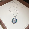 Pearl Crystal Floral Necklace Earrings Ring Jewelry Pieces view 9
