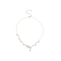 Silver Tone Butterfly Necklace with Blue Crystal Accents view 5