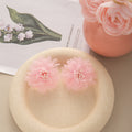 Six Color Translucent Layered Flower Statement Stud Earrings view 11