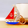 Pearl Sailboat Keychains with Five Loop Styles and Two Wrist Loop Options view 4