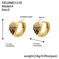 Crystal Teardrop Hoop Earrings in Seven Colors and Three Sizes view 7