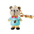 Jeweled Couple Bear Keychains in Red and Blue Pictured Colors view 5