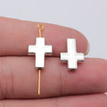 Cross Shaped Metal Spacer Beads in Six Metallic Finishes view 7