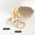 Bamboo Segment Band Rings Gold and Steel Multi Sizes view 2