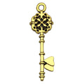 Antique Gold Tone Skeleton Key Charms in Twenty Designs view 10