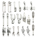Antique Silver Hand Tool Metal Charms with 10 Listed Options view 1