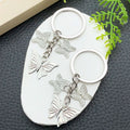 Gold, Silver and Crystal Butterfly Metal Keychains, 3 Styles view 4