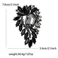 Teardrop Crystal Spray Brooch with Faceted Stones for Jackets and Scarves view 10