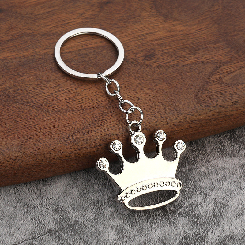 Rhinestone Crown Metal Keychain Wedding Favor Gift Pendant