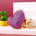 Offset Crystal Heart Keychains with Fortune Cords and Loose Loops view 8
