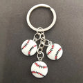 Mini Sports Ball Keychains Triple Charm Metal Ring 5 Styles view 8