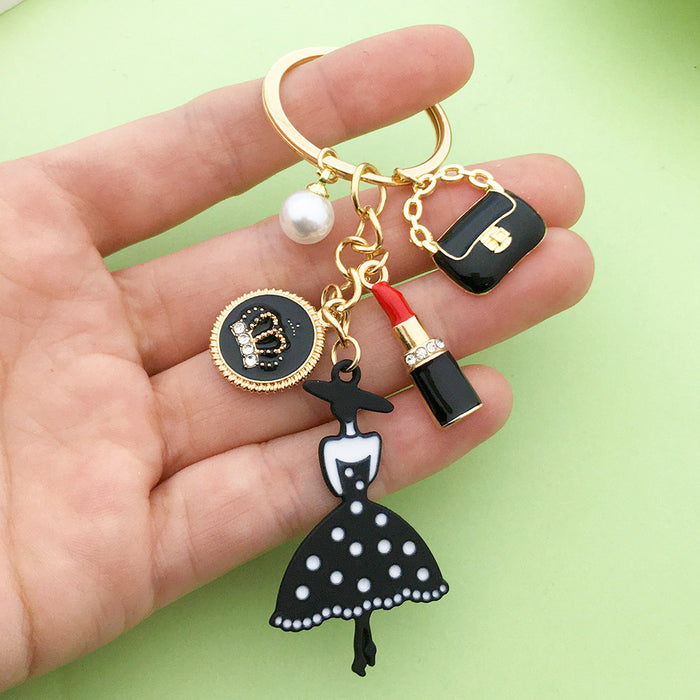 Fashion Accessory Charm Keychains in 14 Pictured Variations for Bags and Keys