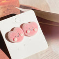 Flocked Velvet Cartoon Stud Earrings 7 Cute Designs view 6