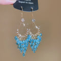 Crystal Teardrop Chandelier Hook Earrings in Five Colors view 7