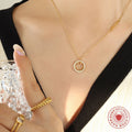 Gold White Shell Smiley Face Smile Letter Pendant Necklace view 3