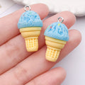 15x28mm Resin Ice Cream Charm Pendant for Bracelet Necklace Keychain DIY Jewelry