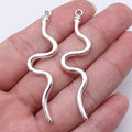 Wavy Snake Pendants in 2 Finishes for Jewelry Making view 3