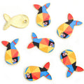 Colorful Patterned Fish Enamel Metal Charms, 12 Designs view 12