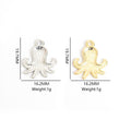 Colorful Enamel Octopus Charms in Gold and Silver Tones view 2
